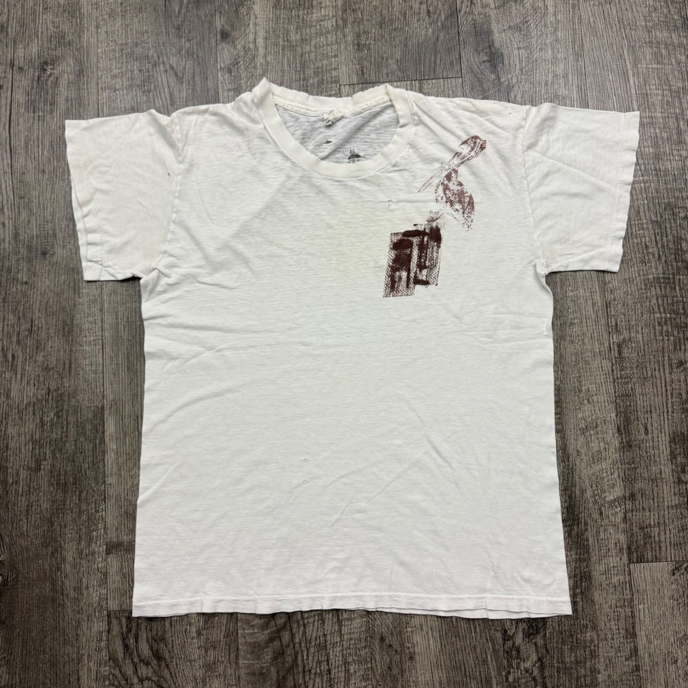 Vintage Andhurst Single Stitch Bird Super Thin T-Shirt Tee Distressed 70s L